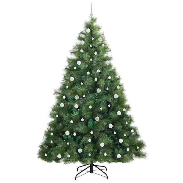 Tekojoulukuusi 300 LED-valoilla Vihreä 240 cm PE ja PVC