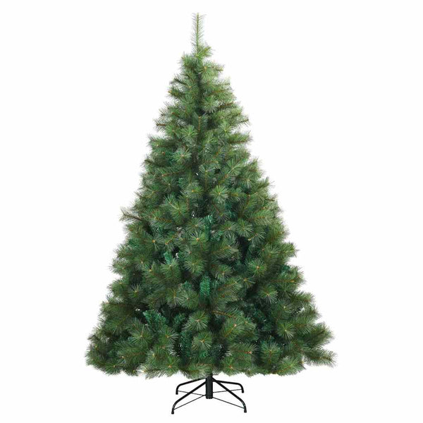 Tekojoulukuusi 300 LED-valoilla Vihreä 240 cm PE ja PVC