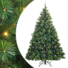 Tekojoulukuusi 300 LED-valoilla Vihreä 240 cm PE ja PVC