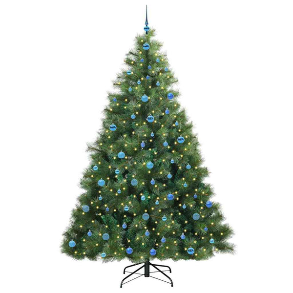 Tekojoulukuusi 300 LED-valoilla Vihreä 240 cm PE ja PVC