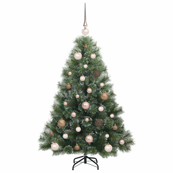 Tekojoulukuusi 150 LED-valoilla Vihreä 120 cm PE ja PVC