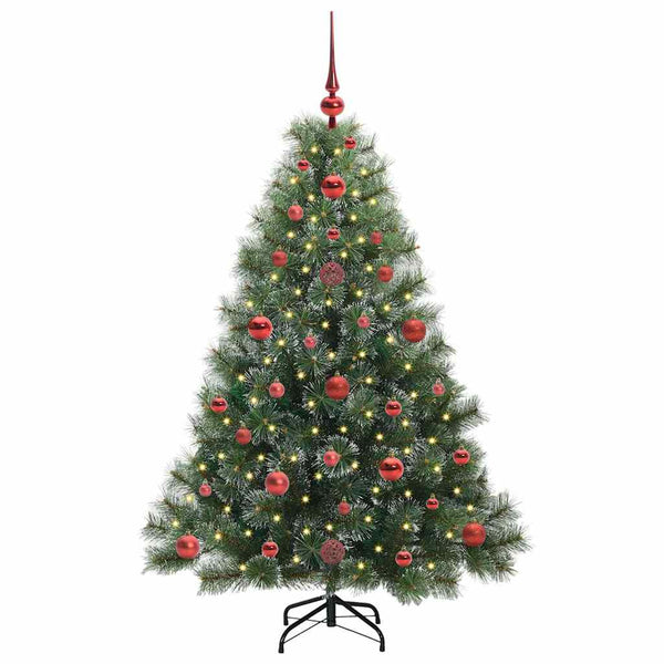 Tekojoulukuusi 150 LED-valoilla Vihreä 120 cm PE ja PVC