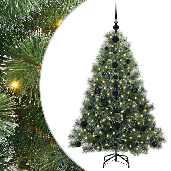 Tekojoulukuusi 150 LED-valoilla Vihreä 120 cm PE ja PVC