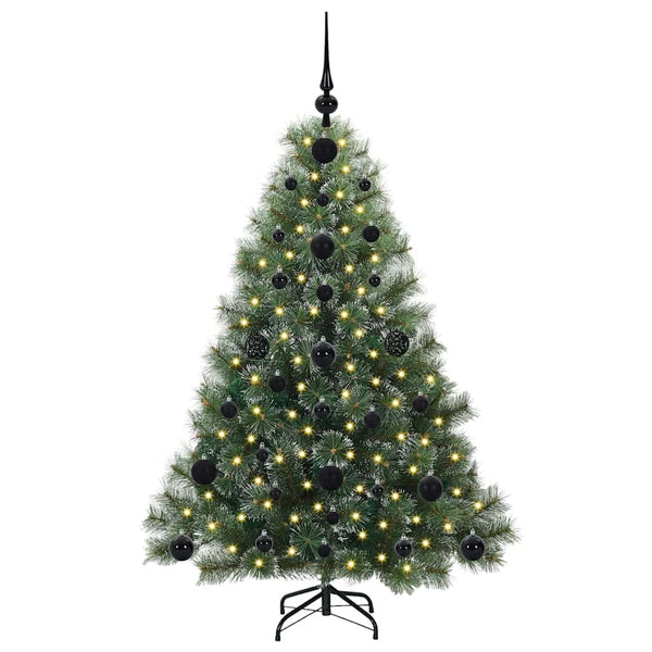 Tekojoulukuusi 150 LED-valoilla Vihreä 120 cm PE ja PVC