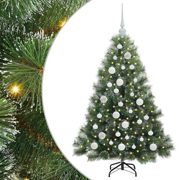 Tekojoulukuusi 150 LED-valoilla Vihreä 120 cm PE ja PVC