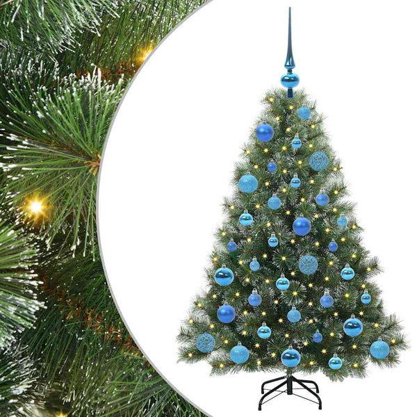 Tekojoulukuusi 150 LED-valoilla Vihreä 120 cm PE ja PVC