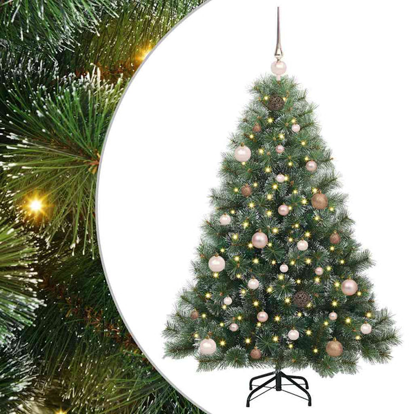 Tekojoulukuusi 150 LED-valoilla Vihreä 150 cm PE ja PVC