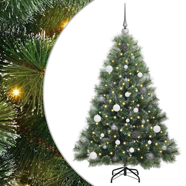 Tekojoulukuusi 150 LED-valoilla Vihreä 150 cm PE ja PVC