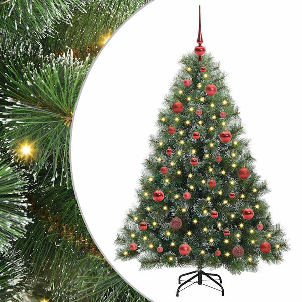 Tekojoulukuusi 150 LED-valoilla Vihreä 150 cm PE ja PVC