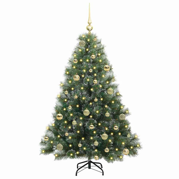 Tekojoulukuusi 150 LED-valoilla Vihreä 150 cm PE ja PVC