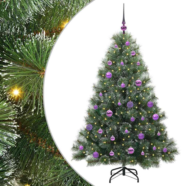 Tekojoulukuusi 150 LED-valoilla Vihreä 150 cm PE ja PVC