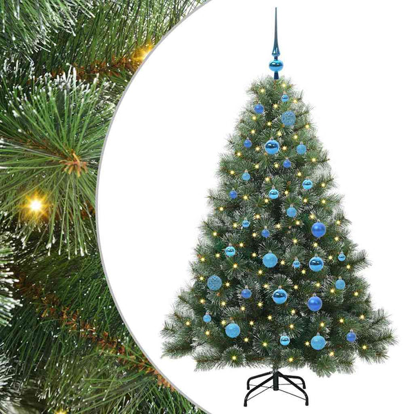 Tekojoulukuusi 150 LED-valoilla Vihreä 150 cm PE ja PVC