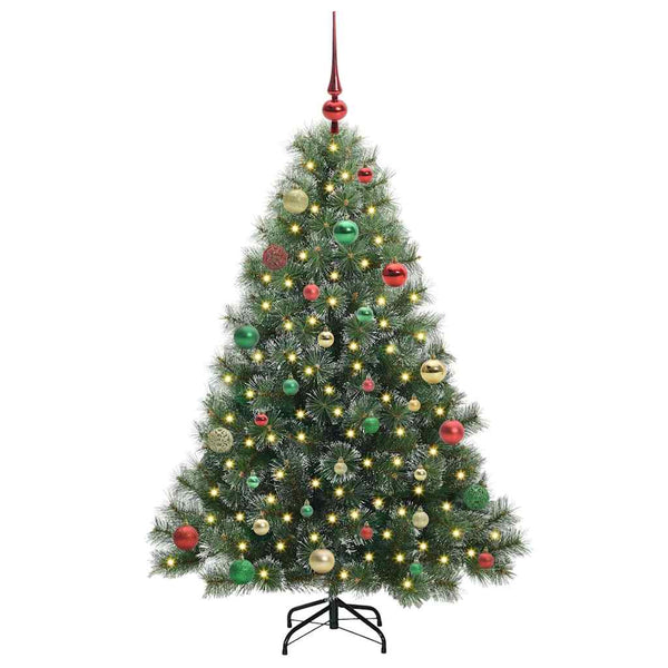 Tekojoulukuusi 150 LED-valoilla Vihreä 150 cm PE ja PVC