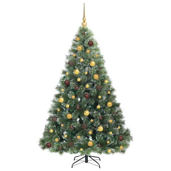 Tekojoulukuusi 300 LED-valoilla Vihreä 180 cm PE ja PVC