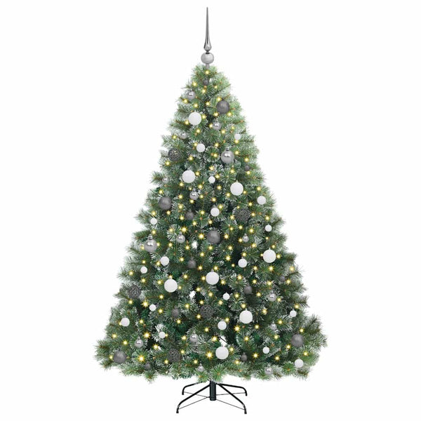 Tekojoulukuusi 300 LED-valoilla Vihreä 180 cm PE ja PVC