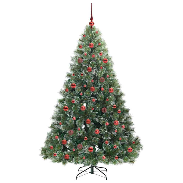 Tekojoulukuusi 300 LED-valoilla Vihreä 180 cm PE ja PVC