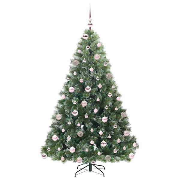 Tekojoulukuusi 300 LED-valoilla Vihreä 180 cm PE ja PVC