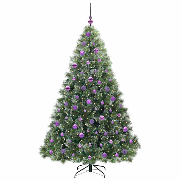 Tekojoulukuusi 300 LED-valoilla Vihreä 180 cm PE ja PVC