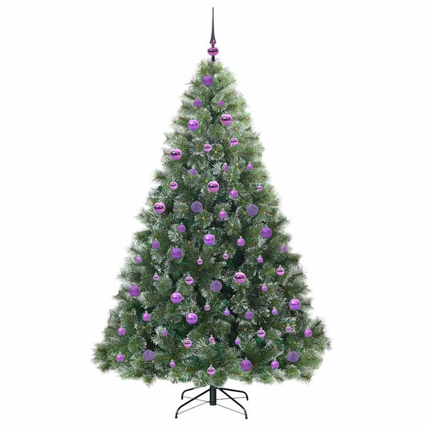 Tekojoulukuusi 300 LED-valoilla Vihreä 180 cm PE ja PVC