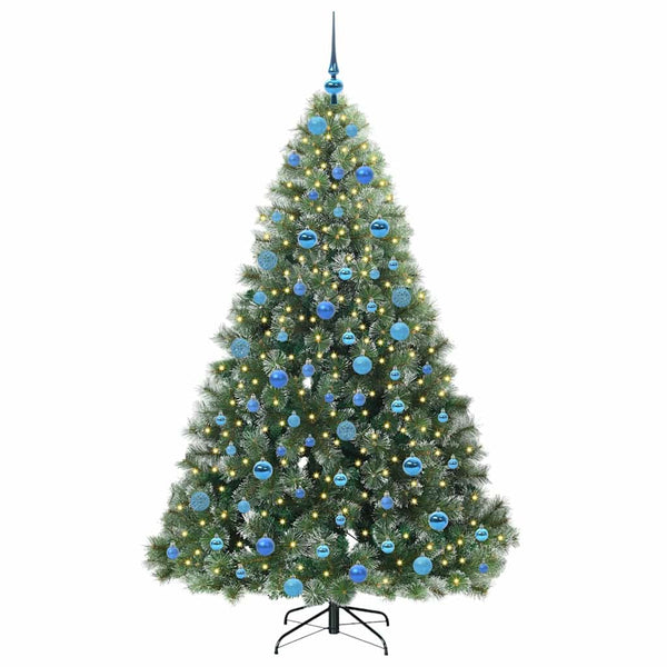 Tekojoulukuusi 300 LED-valoilla Vihreä 180 cm PE ja PVC