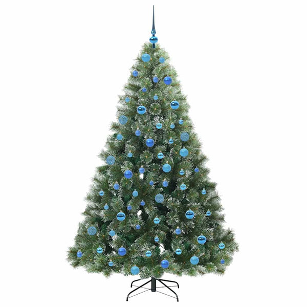 Tekojoulukuusi 300 LED-valoilla Vihreä 180 cm PE ja PVC