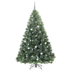 Tekojoulukuusi 300 LED-valoilla Vihreä 210 cm PE ja PVC