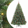 Tekojoulukuusi 300 LED-valoilla Vihreä 210 cm PE ja PVC