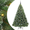 Tekojoulukuusi 300 LED-valoilla Vihreä 210 cm PE ja PVC