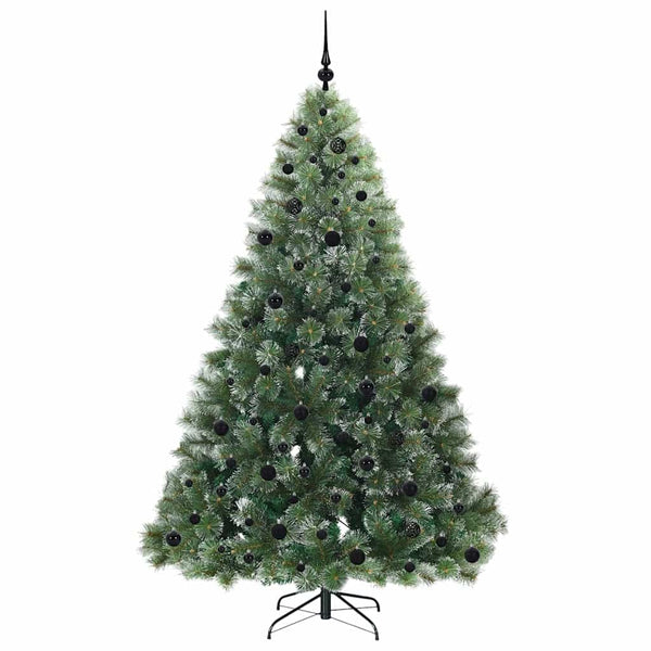 Tekojoulukuusi 300 LED-valoilla Vihreä 210 cm PE ja PVC