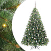 Tekojoulukuusi 300 LED-valoilla Vihreä 210 cm PE ja PVC