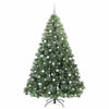 Tekojoulukuusi 300 LED-valoilla Vihreä 210 cm PE ja PVC