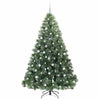 Tekojoulukuusi 300 LED-valoilla Vihreä 210 cm PE ja PVC