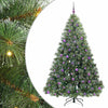 Tekojoulukuusi 300 LED-valoilla Vihreä 210 cm PE ja PVC