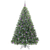 Tekojoulukuusi 300 LED-valoilla Vihreä 210 cm PE ja PVC