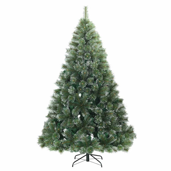 Tekojoulukuusi 300 LED-valoilla Vihreä 210 cm PE ja PVC