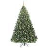 Tekojoulukuusi 300 LED-valoilla Vihreä 240 cm PE ja PVC
