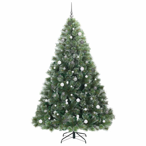 Tekojoulukuusi 300 LED-valoilla Vihreä 240 cm PE ja PVC
