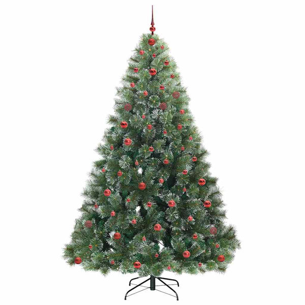 Tekojoulukuusi 300 LED-valoilla Vihreä 240 cm PE ja PVC