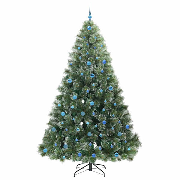 Tekojoulukuusi 300 LED-valoilla Vihreä 240 cm PE ja PVC