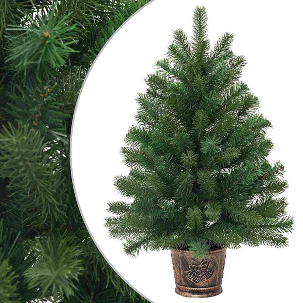 Tekojoulukuusi jalustalla Vihreä 95 cm PVC, PE ja teräs