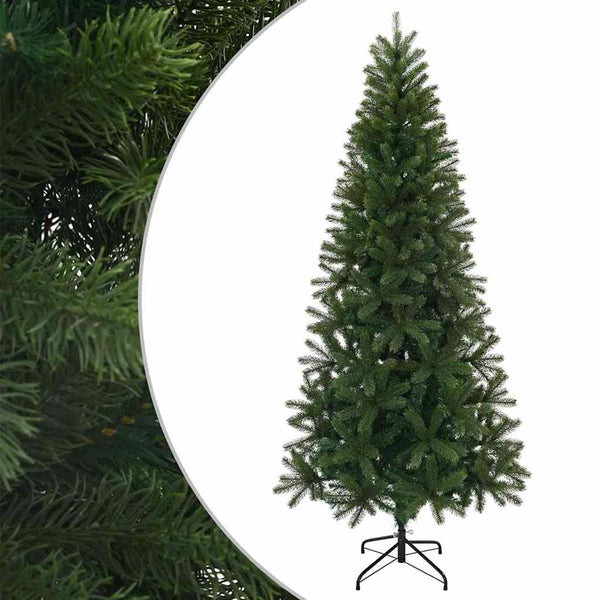 Tekojoulukuusi jalustalla Vihreä 240 cm PVC, PE ja teräs