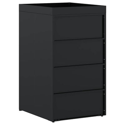 Tönkkäroskis / varasto kasviruukku katon kanssa yksinkertaiselle 240L säiliölle