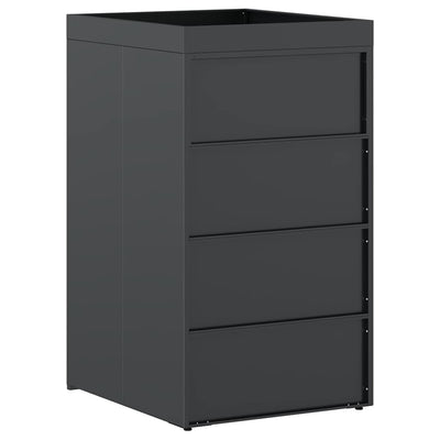 Tönkkäroskis / varasto kasviruukku katon kanssa yksinkertaiselle 240L säiliölle