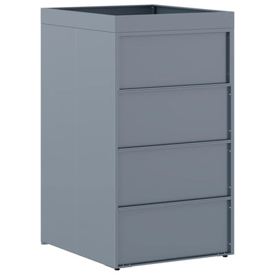 Tönkkäroskis / varasto kasviruukku katon kanssa yksinkertaiselle 240L säiliölle