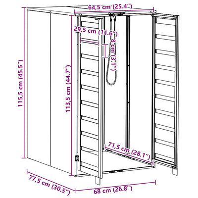 Pyörällinen jäteastian säilytys kaasun nostokannella 240L astialle