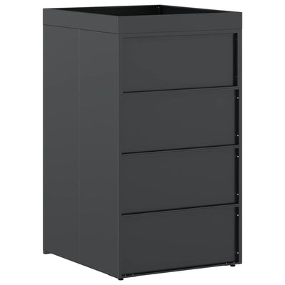 Pyörällinen jäteastian säilytys ruukkukatolla 240L astialle