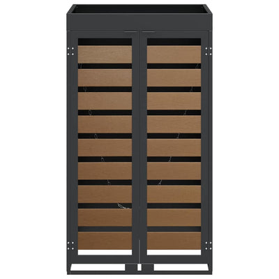 Pyörällinen jäteastian säilytys ruukkukatolla 240L astialle