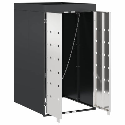 Pyörällinen jäteastian säilytys ruukkukatolla 240L astialle