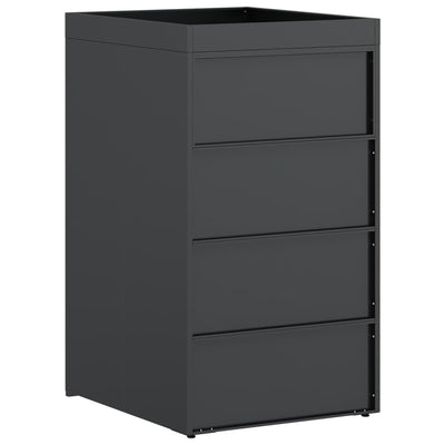 Pyörällinen jäteastian säilytys ruukkukatolla 240L astialle