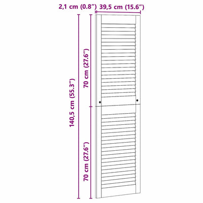 Luonnollinen kaapin ovi Carmelinda 140.5x2.1x49.5cm (mänty)